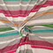 1 Yard Multicolor Pink Green Orange Stripe Cotton Jersey Knit Fabric Soft Stretch